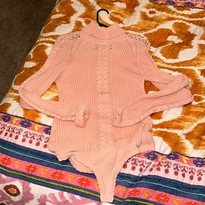 Free People Sweater Bodysuit